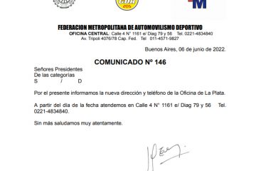 COMUNICADO N°146 DE FRAD.