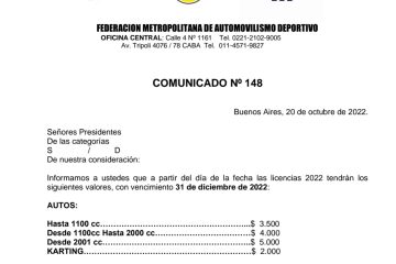 COMUNICADO Nº 148