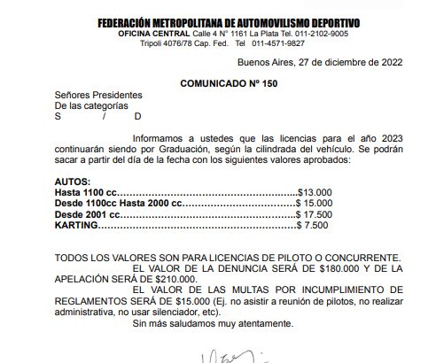 COMUNICADO Nº 150