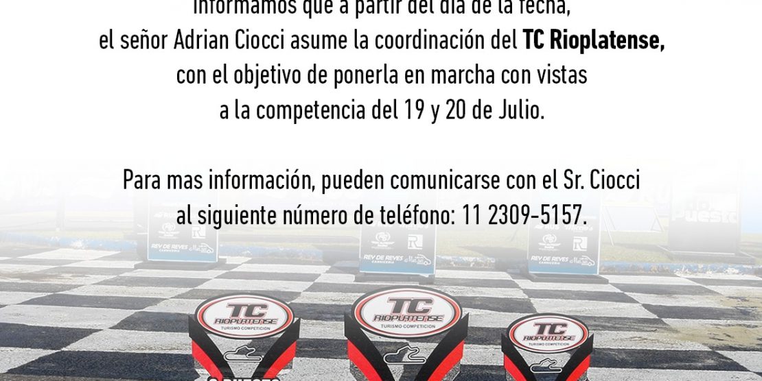 COMUNICADO DE PRENSA – CAMBIO DE CONDUCCIÓN